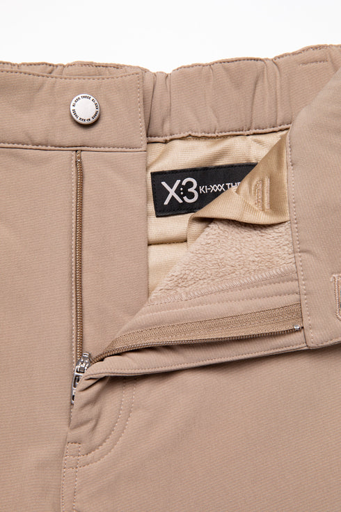 撥水裏起毛テーパードパンツ