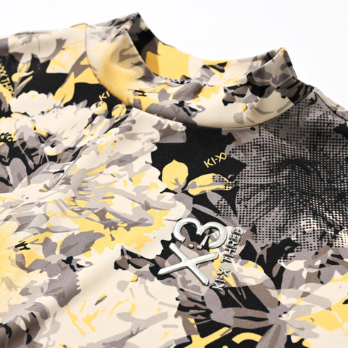 フラワーカモフラージュ モックネックシャツ