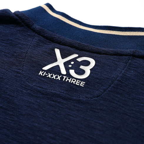 リブ襟 モックネックシャツ