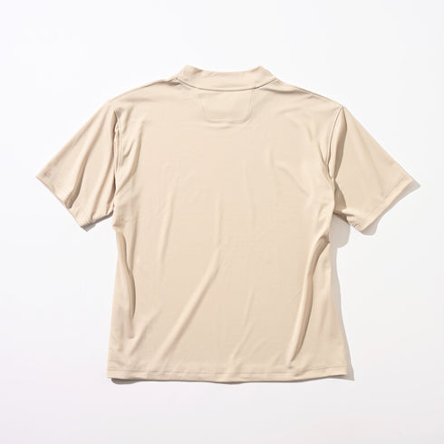 【UNISEX】変形襟グラフィックモックネックシャツ