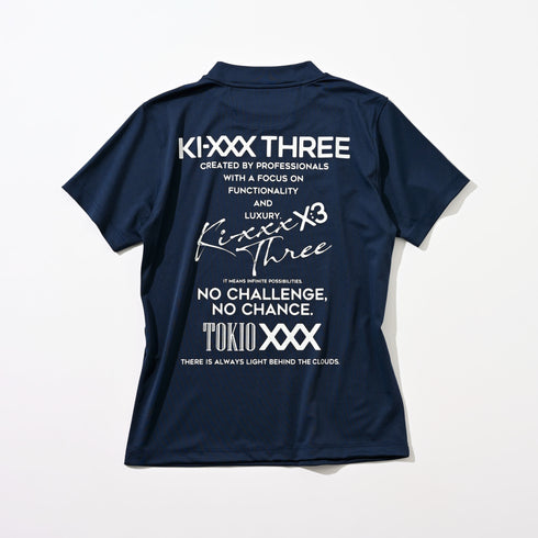 【UNISEX】切り替え襟 グラフィックモックネックシャツ