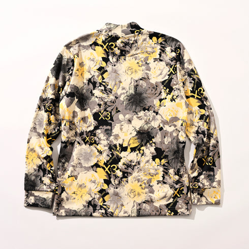 KX3オリジナル フラワープリント 起毛(ブラッシュド) モックネック シャツ
