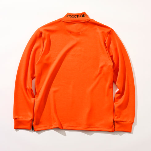 ストレッチニット モックネック ロングスリーブ シャツ