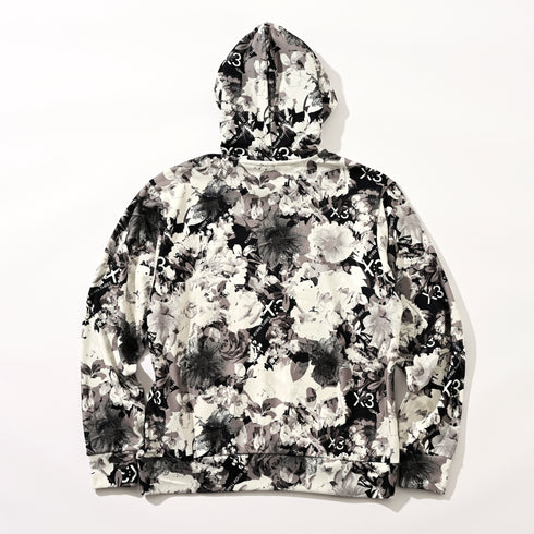 KX3オリジナル フラワープリント 起毛(ブラッシュド) フーディー