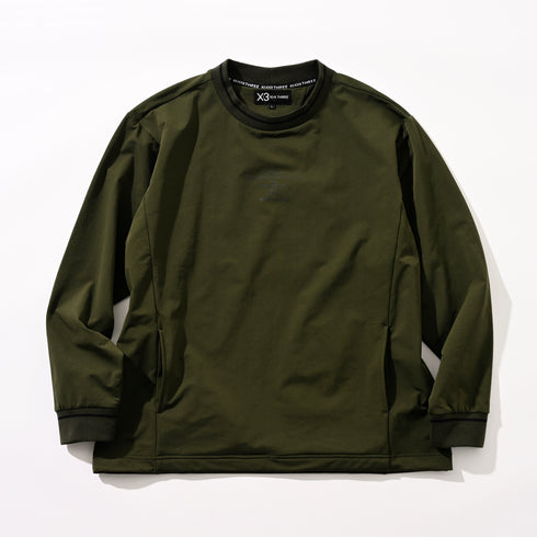 ダブルフェイス ストレッチ クルーネック ウインドブレーカー