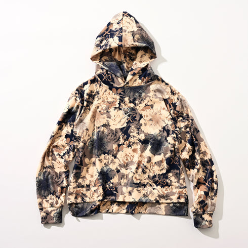 KX3オリジナル フラワープリント 起毛(ブラッシュド) フーディー