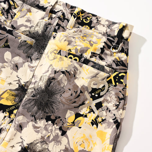 KX3オリジナル フラワープリント 起毛(ブラッシュド) 12° タイト スカート