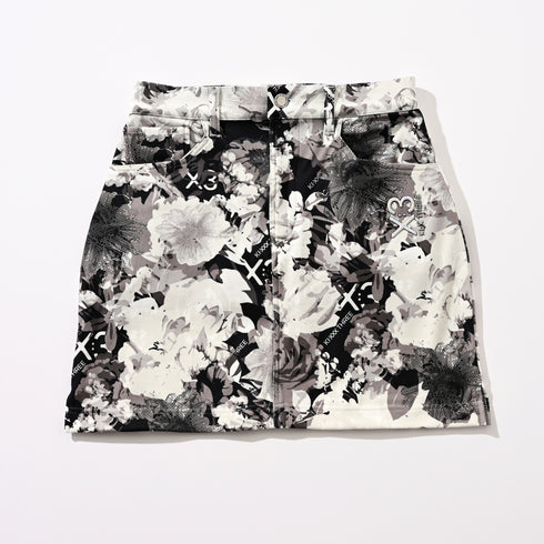 KX3オリジナル フラワープリント 起毛(ブラッシュド) 12° タイト スカート