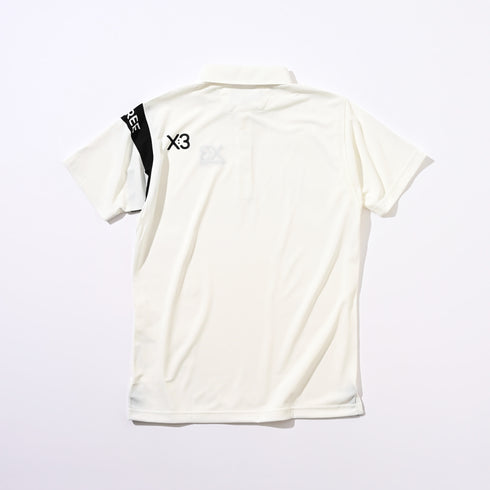 ワイドスプレット袖アクセントポロ