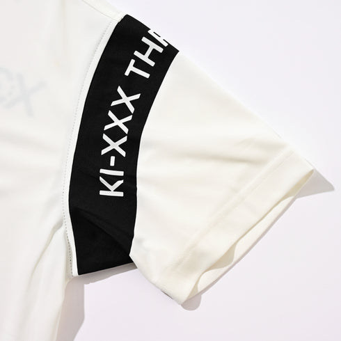 ワイドスプレット袖アクセントポロ