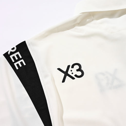 ワイドスプレット袖アクセントポロ