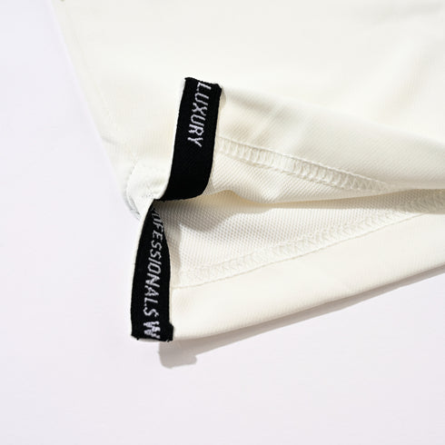 ワイドスプレット袖アクセントポロ