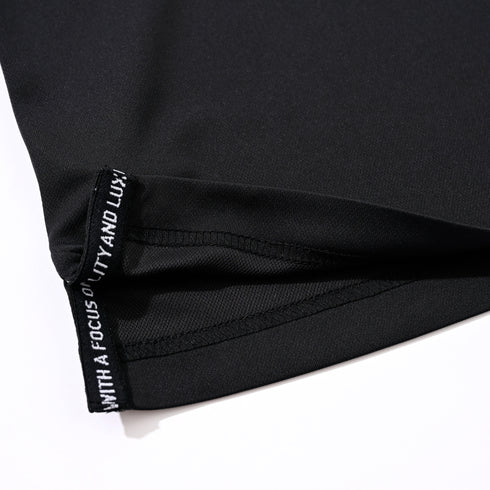 X柄ロゴモックネック