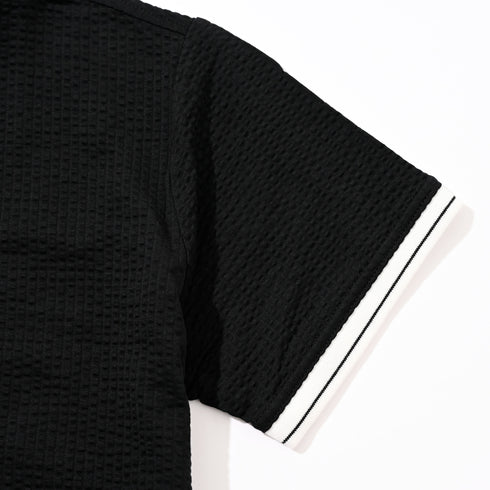 パイル襟リブモックネック