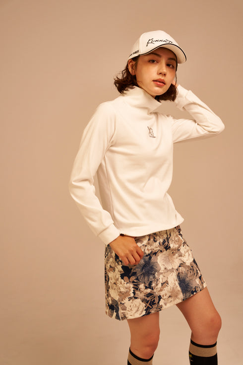 KX3オリジナル フラワープリント 起毛(ブラッシュド) 12° タイト スカート