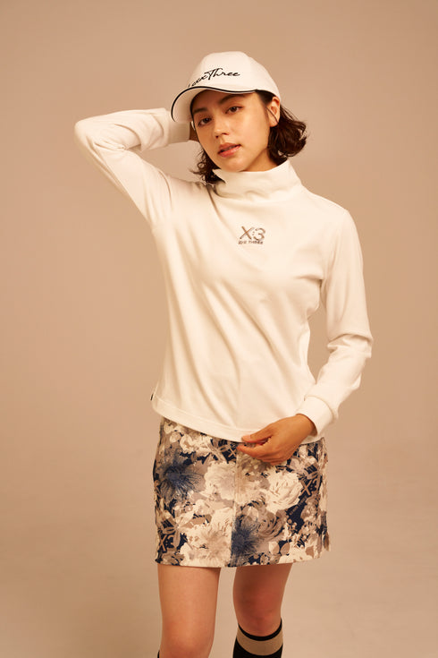 KX3オリジナル フラワープリント 起毛(ブラッシュド) 12° タイト スカート