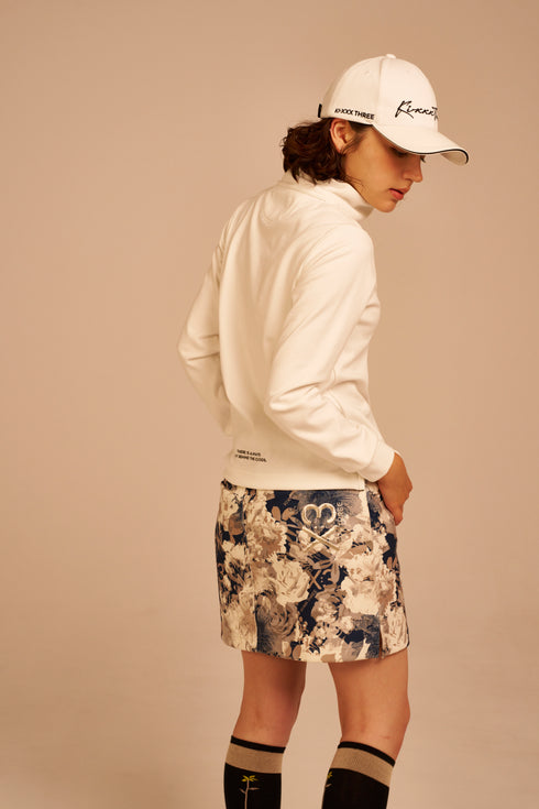 KX3オリジナル フラワープリント 起毛(ブラッシュド) 12° タイト スカート