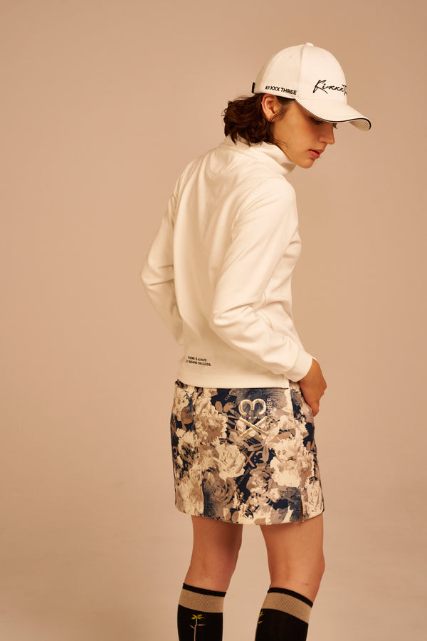 KX3オリジナル フラワープリント 起毛(ブラッシュド) 12° タイト スカート